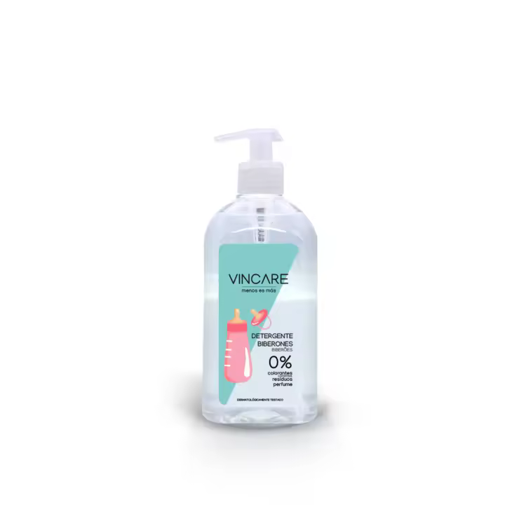 VINCARE Detergente para Biberones 0%  Limpieza Segura y Natural para Biberones, Tetinas y Vajilla Infantil 500ml - 1