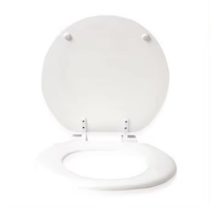 Tapa del baño plástico de diseño blanco Simple, 35x41x5 cm,cubierta suave para asiento de baño, reemplazo antibacteriano unido, cubierta extraíble. - 1