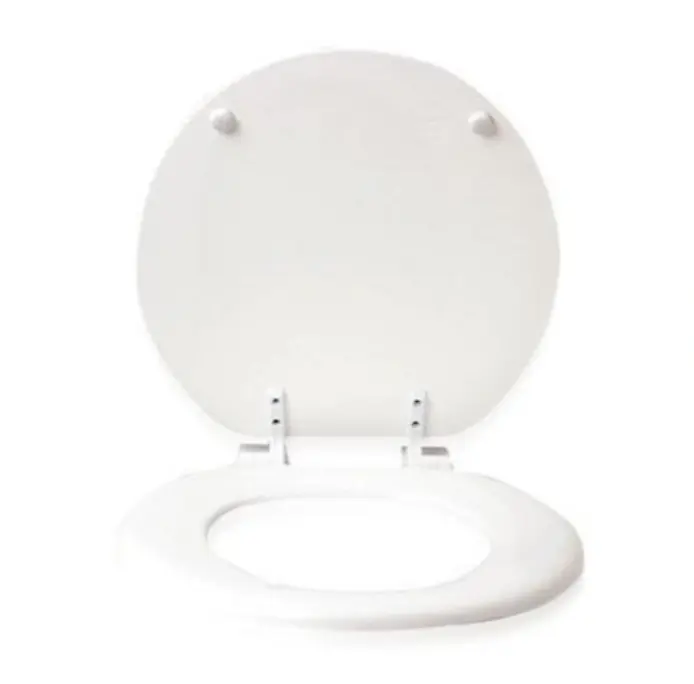 Tapa del baño plástico de diseño blanco Simple, 35x41x5 cm,cubierta suave para asiento de baño, reemplazo antibacteriano unido, cubierta extraíble. - 1