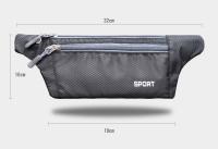MEJORADA Riñonera ligera plana para deporte running,con tres cremalleras.impermeable para aire libre.Medida 32*19*10cm - details 0