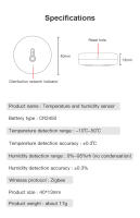 Sensor De Temperatura Y Humedad Inteligente RSH ZigBee Mini Termómetro Y Higrómetro Con Aplicación Tuya Smart Life Batería Integrada - details 8