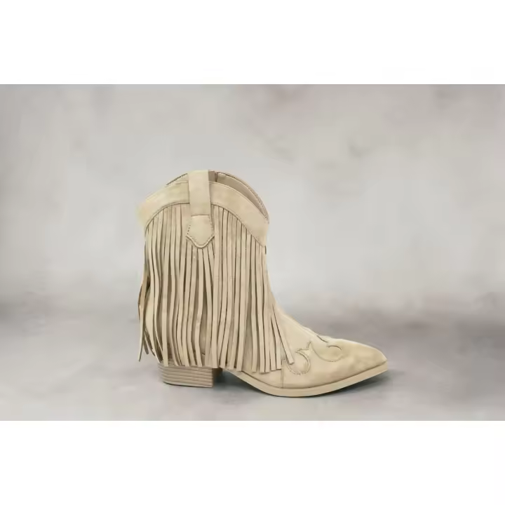 Botas Cowboy con Flecos - Disponibles en Camel, Marrón Chocolate y taupe ref: 20191 - 1