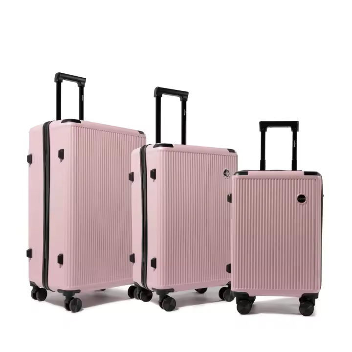 Juego 3 Piezas Maleta PC RÍgida Color Puro, Moda Cabina Resistente de Viaje 20+24+28in Set 3, Equipaje Expandible con 4 Ruedas Giratorias 360, Maletas Mango Ajustable Ligeras y Seguras - 1