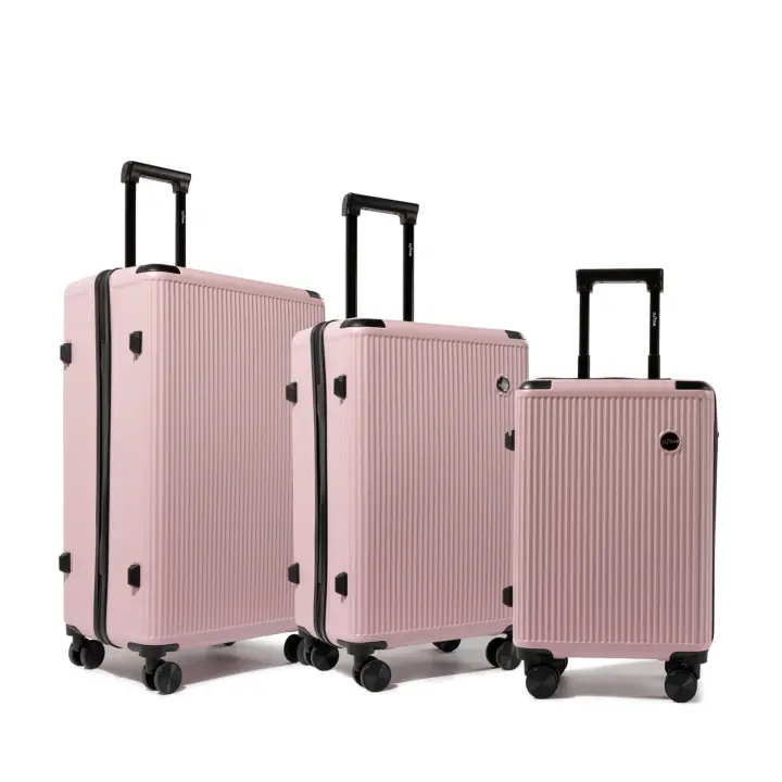 Juego 3 Piezas Maleta PC RÍgida Color Puro, Moda Cabina Resistente de Viaje 20+24+28in Set 3, Equipaje Expandible con 4 Ruedas Giratorias 360, Maletas Mango Ajustable Ligeras y Seguras - 1
