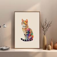 Rompecabezas De Madera En Forma Irregular De Gato De Color Exquisito Caja De Regalo Personalizado De Alta Calidad Para Familia Único Regalo Para Adultos - details 6