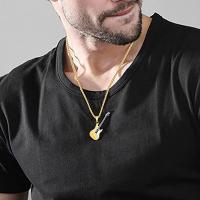 Collar De Guitarra Eléctrica Personalizada VQYSKO Joyería Musical Para Juguetes Regalo Para Amante Y Maestro Mejor Amigo - details 2