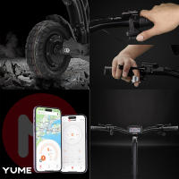 YUME HAWK Patinete Eléctrico, Neumáticos Todo Terreno sin Tubo de 10x3.15", Motor de 1200W*2, Batería de 60V 22.5Ah, Velocidad Máxima de 70km/h, Alcance Máximo de 70km, Freno de Disco Hidráulico, Carga Máxima de 126kg, Control por Aplicación - Color Negro - details 6