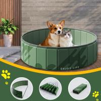 Petic - Piscina plegable para mascotas, bañera para perros, piscina plegable para interiores y exteriores con orificios de instalación y drenaje rápidos - details 1