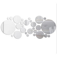 Pegatinas De Espejo De Acrílico 3D Redondas 26 Piezas Decoración Para Pared DIY Para Habitación Baño Y Fondo De TV - details 8