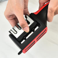 Afilador De Cuchillos Multifuncional De 4 Segmentos Para El Hogar Con Piedra De Afilado Negra Mano De Obra Manual Triple Propósito - details 3