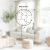 Miniventilador de Mano, Ventilador Portátil Batería 3 Velocidades Ajustables, Larga Duración, Silencioso, Carga USB - details 2