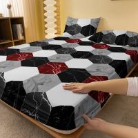 Sábana Estilo Marfil Con Patrón Geométrico Y Acabado Fresado Para Cama Incluye Fundas De Almohada (no Incluidas) Material 100% Poliéster - details 2