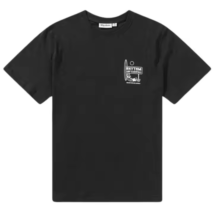 Camiseta de Manga Corta Rhythm Siesta para hombre en color negro - 1