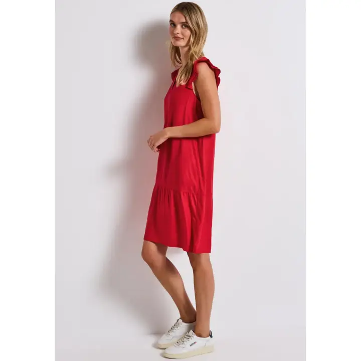 Street One Mod. PS144513 - Vestido liso con detalles de volantes para mujer - 1