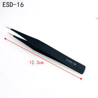 Set De 9 Pinzas De Acero Inoxidable Antiestáticas ESD Herramientas De Mantenimiento Precision Industrial Curvas Y Rectas Para Reparación - details 10