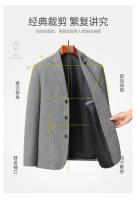 Chaleco De Negocios Para Hombre Estilo Coreano Británico Moda Casual Slim Solid Color Para Bodas Y Trabajo Cierre Único - details 7