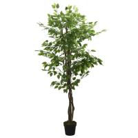 vidaXL Árbol Ficus Artificial Planta Falsa Decoración Verde Dimensiones 80 cm (378 hojas),  120 cm (630 hojas),  150 cm (756 hojas) y mas - details 1