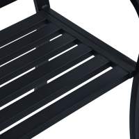 vidaXL Banco de jardín acero negro 125 cm - details 5