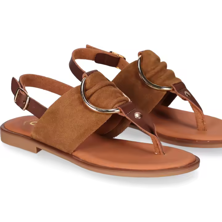 Chika10 Leather MUSAKA 07 Sandalias Planas Cuero/Tan - 1