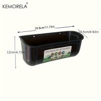 KEMORELA Alimentador De Pollo Grande 1pc Diseño Sin Desorden Para Ganadería Pato Ganso Resistentes Fronterizos Gran Basinal Montado En Valla - details 2