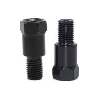 Adaptadores De Espejos Retrovisores Para Motocicleta 8MM 10MM Tornillos De Conversión Horaria Y Antihoraria Negro Acero Metálico - details 3