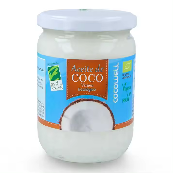 100% Natural Aceite Coco Virgen Ecologico 500ml - 1
