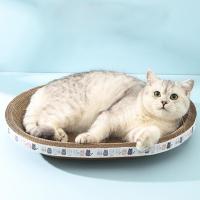 Placa De Rasguño Para Gatos De Cartón Redonda Y Ovalada Con Tazón Nido 5 Capas Para Gatos Domésticos Rasguño Delgada Y Durable - details 7