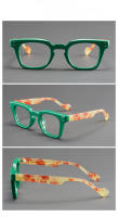 Gafas De Lectura Retro De Lujo Para Hombres Y Mujeres Marco Grande Antiglareante Color Bloqueado Bloquean La Luz Azul - details 9
