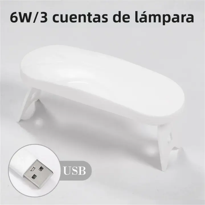 Lámpara De Uñas LED UV Portátil Mini Secado Rápido Lámpara De Secado De Polvos De Uñas Plegable Herramienta De Manicura Profesional - 1
