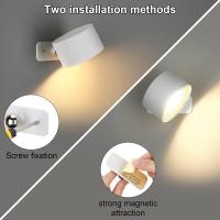 Lámpara De Pared LED Moderna RGB Con Batería USB 2000mA Control Táctil 3 Modos De Brillo Y Rotación Libre De 360 Grados Para Cocina Dormitorio Foyer Estudio Baño - details 4