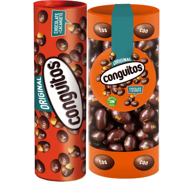 Conguitos pack casa y viaje : megatubo 1,2 KG + bote 190 G - 1