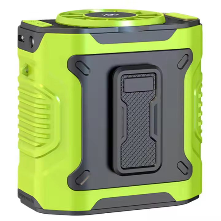 Ventilador de Caja portátil de 100, potente ventilador de cinturón con clip de flujo de Aire, ventilador de Cuello recargable para trabajo en Aire Libre Camping de Pesca - 1