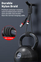 Cable Magnético USLION 360 Grados 3A Carga Rápida Micro USB Tipo C Para iPhone Xiaomi Samsung Cable De Datos Con Imán Para Teléfono - details 6