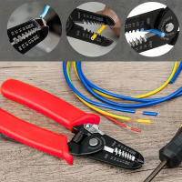 Alicates De Desencapado De Cables Eléctricos De Acero Inoxidable Con Diseño De Resorte Y Mango Antideslizante Herramientas De Hardware Multifuncionales - details 5