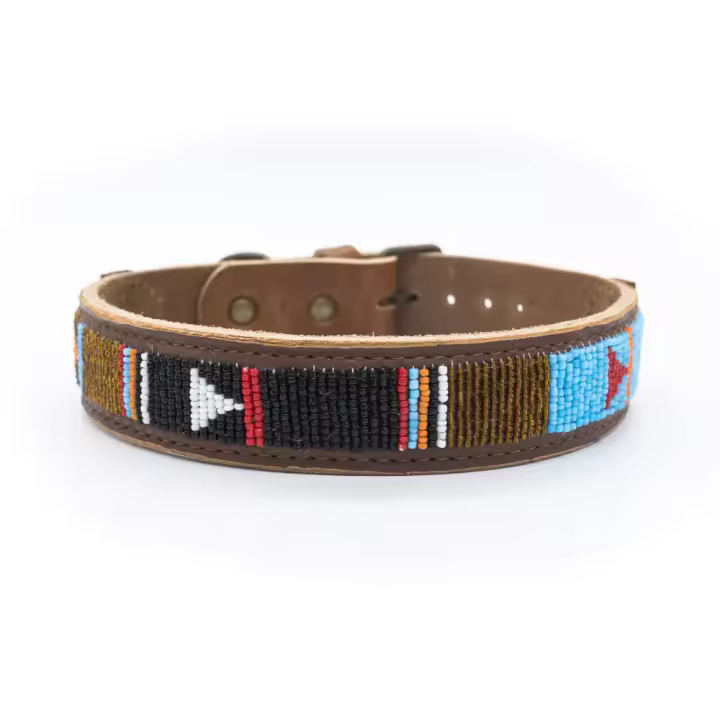 LADRAN GAUCHO - Collar para Perros NIGERIA de Cuero Hecho a Mano - Resistente, Ajustable y Artesanal - 1