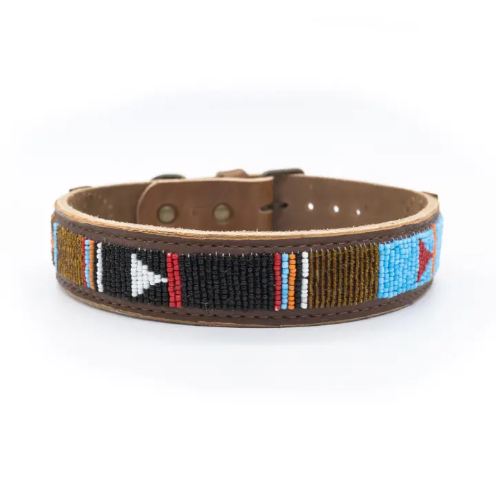 LADRAN GAUCHO - Collar para Perros NIGERIA de Cuero Hecho a Mano - Resistente, Ajustable y Artesanal - 1
