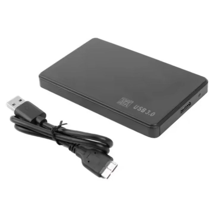 Carcasa Disco Duro 2,5" USB 3.0 Externo para HDD SSD SATA I/II/III de 7mm y 9.5mm, Transparente, Compatible con Windows, Linux, Mac, UASP & Trim, Instalación sin Herramientas, 5Gbps - 1