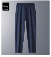 Pantalones De Verano Para Hombre Seda Helada Transpirables Casuales Delgados Secado Rápido Estilo Recto Cintura Elástica Deportivos Fitness - details 10