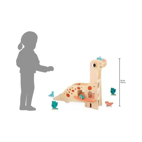 Garaje infantil diplodocus 50 cm de alto para niños +1 año - Janod J05835 JU05835 JANOD - 1