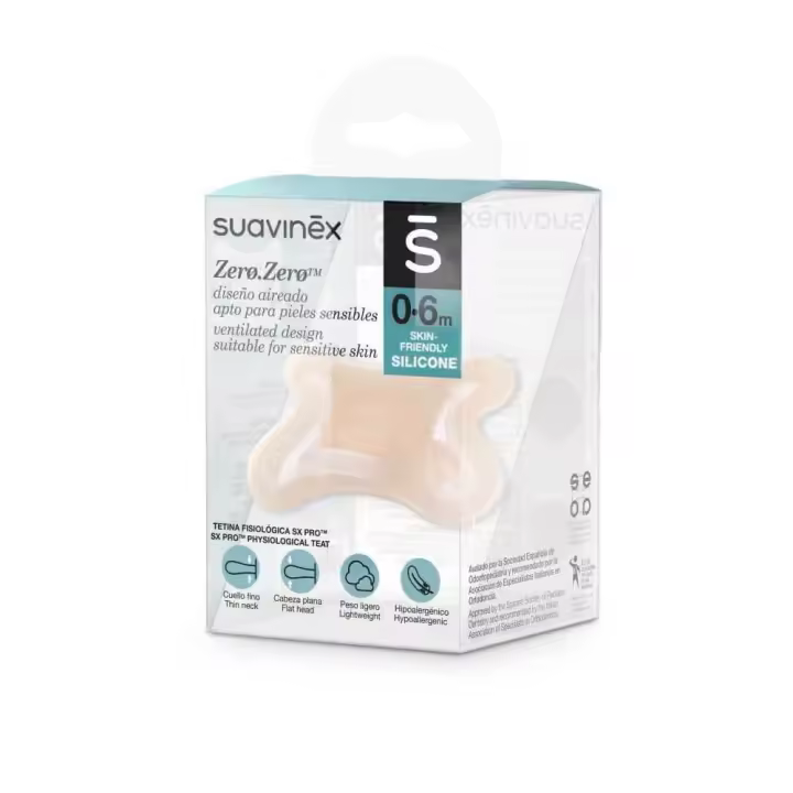 Suavinex Chupete Silicona Fisiológico Sx Pro Zero-Zero 0-6M 1 Unidad - 1