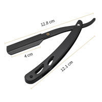 Cuchillo De Afeitar Para Hombres Herramientas De Barbero Con 5 Hojas De Acero Inoxidable Portarrazores Plegable Para Cabello Y Barba - details 1