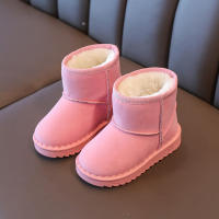 Botas De Nieve Para Niños Invierno Antideslizantes Color Sólido Calientes Con Patrón Suave Y Grueso Bajo Material De Suela RUBBER Talla True Fit Para Edad 4-6 - details 12