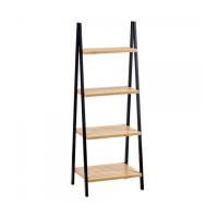 HOGUITA-Estantería Escalera de Bambú 3 y 4 Estantes, Estante de Almacenaje Multifuncional para Baño, Salón y Dormitorio, Estante Escalera para Organizar Espacios en el Hogar, Mueble de Almacenamiento Decorativo y Funcional - details 2