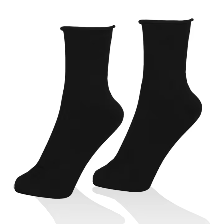 Geshop 6 Pares Calcetines Tobilleros Sin Puño Anti Presión de Suave Algodón  Calcetín Remate Sin Puño  Tobillero Hombre y Mujer  Color Negro/Blanco - 1