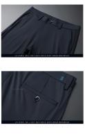 Pantalones Casuales Ultrafinos Para Hombre Verano Algodón De Seda Con Elasticidad Alta Secado Rápido Pantalones Rectos Negocios Estilo Coreano - details 20