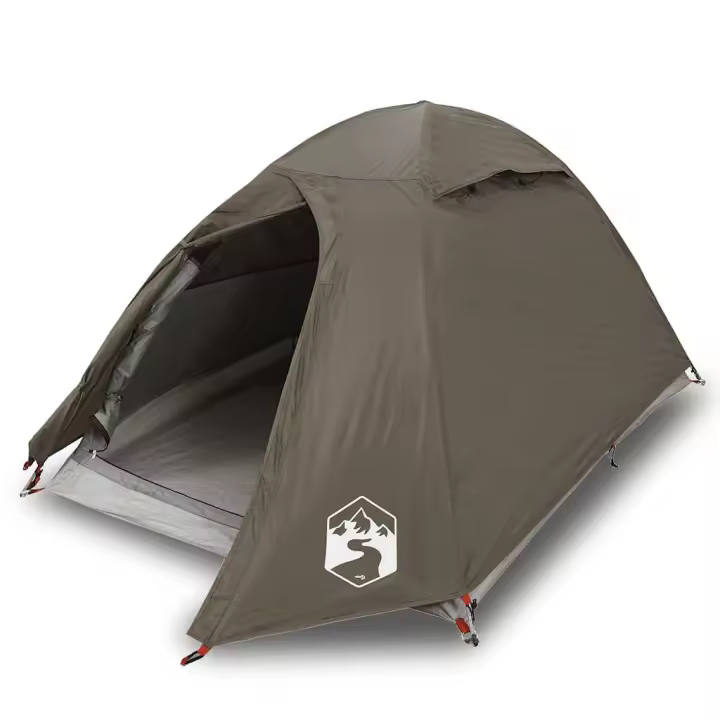 vidaXL Tienda de campaña iglú para 2 personas impermeable marrón - 1