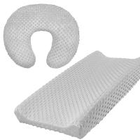Sábana De Cambio Suave Con Puntos Minky Y Funda Para Almohada De Amamantamiento Para Bebé Niño Y Niña 2PCS Tamaño Medio Material Poliéster - details 0
