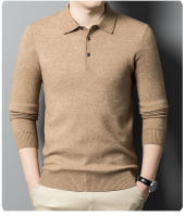 Camisa Polo De Lana Para Hombre Suéter Largo Y Caliente Estilo Casual Multicolor Negocios Otoño E Invierno Nueva Moda - details 1