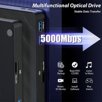 Disco Óptico Externo BD-Combo USB3.0 Type-C Para PC Portátil Y Mac Burner De CD DVD Multifuncional Compatible Con Windows 10 11 - details 1