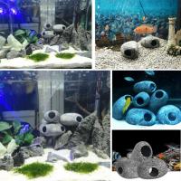 Roca De Cerámica Para Acuario Ornamento De Cueva Para Peces Cichlids Decoración De Reproducción De Camarones Y Paisajismo En Tanque De Acuario - details 2